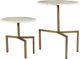 TOV Furniture Hanish Set of 2 White Marble Tables-0