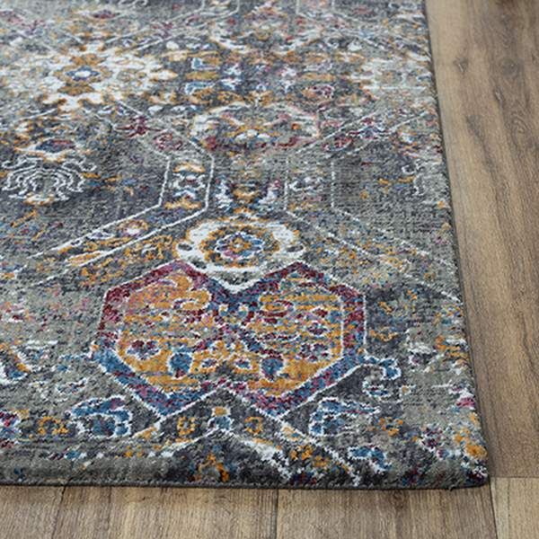 Rizzy Home Signature Gray 5'x8' Rectangular Rug-1