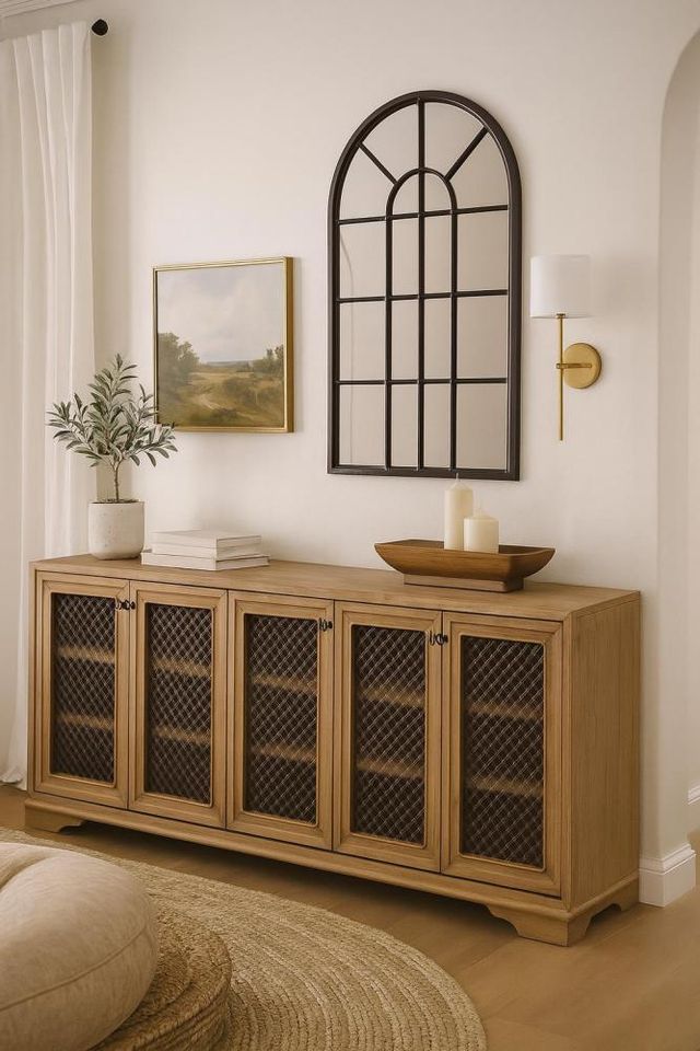 Bernards Tarrington Almond 84" Media Console-1