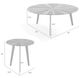 Armen Living Nina 2-Piece Gray Coffee Table Set-2