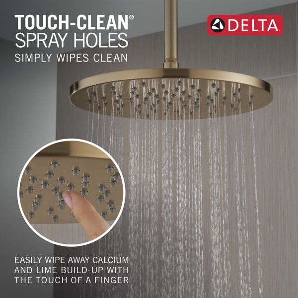 Delta Universal Showering Components Lumicoat® Champagne Bronze Single-Setting Metal Raincan Shower Head-2