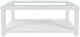 Jofran Inc. Urban Icon Glass Top Coffee Table with White Base-2