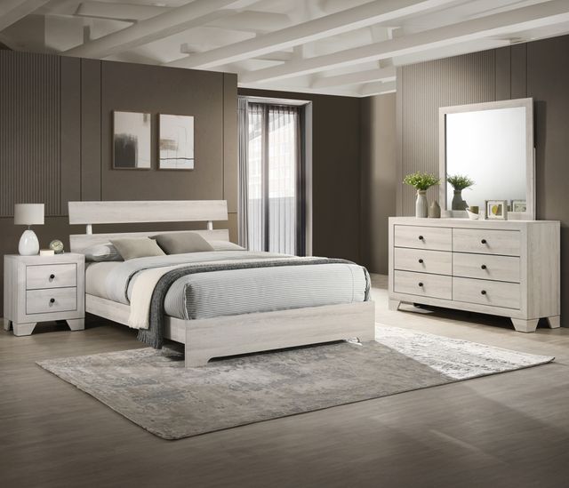 Crown Mark Atticus White Full Panel Bed-1