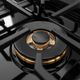 ZLINE Designer Paramount 36 " Black Satin Stainless Steel with Matte Black and Champagne Bronze Accents Gas Rangetop with 6 Burner DuoPro™ Cooktop-4