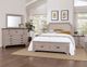Vaughan-Bassett Bungalow Dover Grey King Upholstered Storage Bed-3