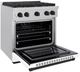 ZLINE Autograph Edition Paramount 30" Satin Stainless Steel Pro Style Dual Fuel Range with White Matte Door and Matte Black Accents-3