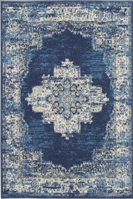 Nourison Home™ Grafix Navy Blue 5'x7' Style 2 Area Rug-0