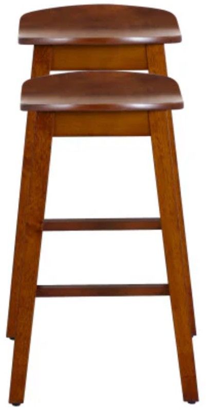 Linon Cappy 2-Piece Brown Counter Stool Set-4