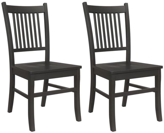 Coaster® Marbrisa 2Piece Matte Black Dining Side Chair Set Big Sandy