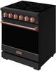 Thor Kitchen 30" Black Pro Style Electric Range with Precision Knob Control & Rose Gold Hardware-3