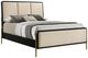 Coaster® Arini Black/Cream California King Upholstered Panel Bed -0