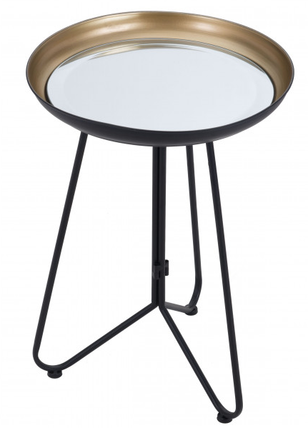 Zuo® Modern Foley Gold Accent Table with Black Metal Base-1