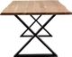 Porter International Designs Manzanita Natural Dining Table with Black X Base-2