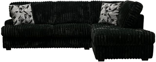 American Wholesale Furniture Galactic 2-Piece Ebony Right-Arm Facing Sectional-0