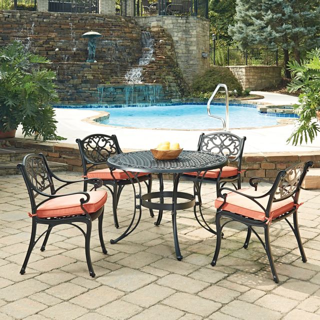 homestyles® Sanibel 5-Piece Black Outdoor Dining Set-1
