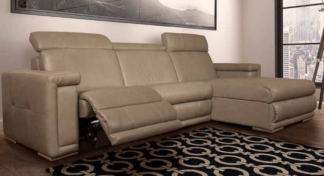 Fornirama 4620 3-Piece Light Brown Reclining Sectional with Adjustable Headrest Set-1