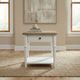 Liberty Furniture Turnberry Park Toasted Oat Rectangular End Table with Washed White Base-1