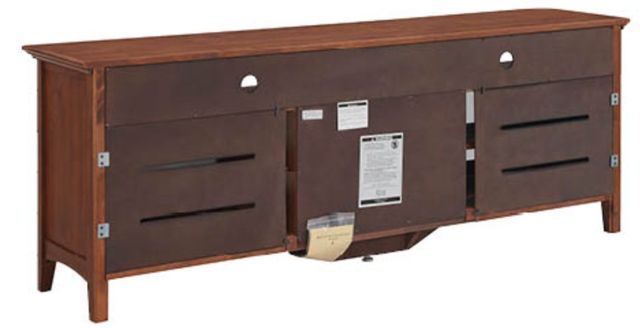 Whittier Wood® Furniture McKenzie Glazed Antique Cherry 74" Sound Bar Media Console-3