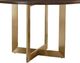 Bassett® Furniture Customizable BenchMade Astor Maple 54" Round Dining Table with Champagne Brass Base-1