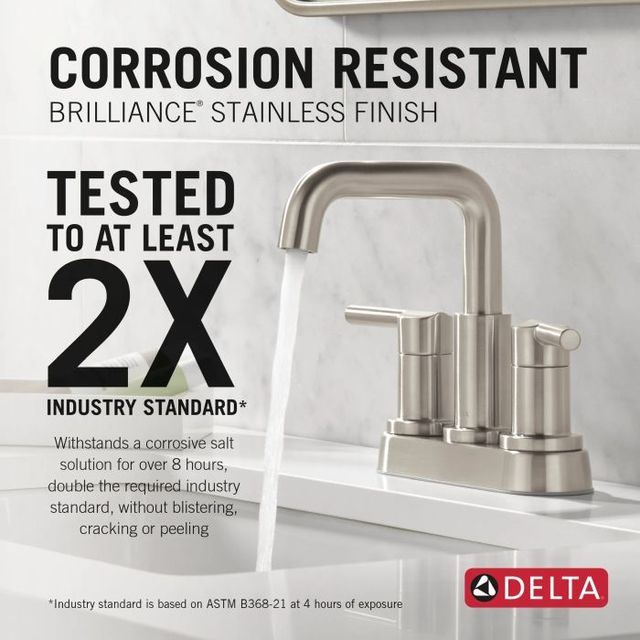 Delta Nicoli® Stainless 7" 2-Handle Centerset Bathroom Faucet-4
