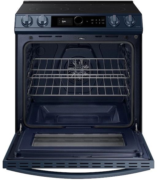 Samsung BESPOKE 30" Fingerprint Resistant Navy Steel Slide-In Electric Range-2