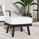 Linon Alora White/Black Aluminum/Fabric Outdoor Ottoman-1