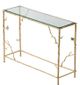 A & B Home Gold Glass Top Console Table-1