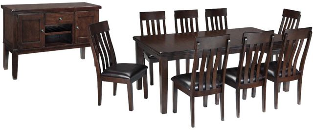 Signature Design by Ashley® Haddigan 10-Piece Dark Brown Dining Set