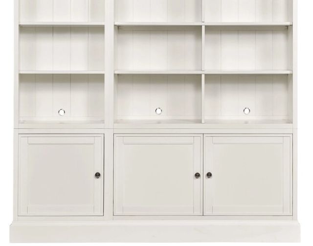 Hammary® Structures White Triple Door Bookcase-1