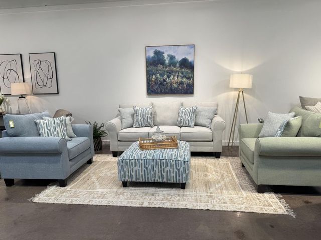 Fusion Furniture Noem French Blue Chair and a Half-1