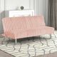 Furniture of America® Hinwil Pink Futon Sleeper Sofa-1