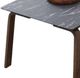 Winners Only® Uptown Black Dining Table with Medium Walnut Base-1