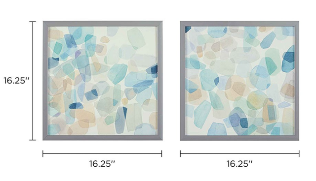 Olliix by Intelligent Design Gemstone Tiles Blue Decorative Box Set-2