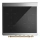 Ilve® Majestic III 30" Stainless Steel Pro Style Induction Range with Triple Glass Door and Brass Trim-2