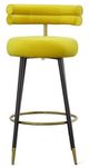 VIG Furniture Modrest Nassau Black/Gold/Glam Yellow Barstool-1