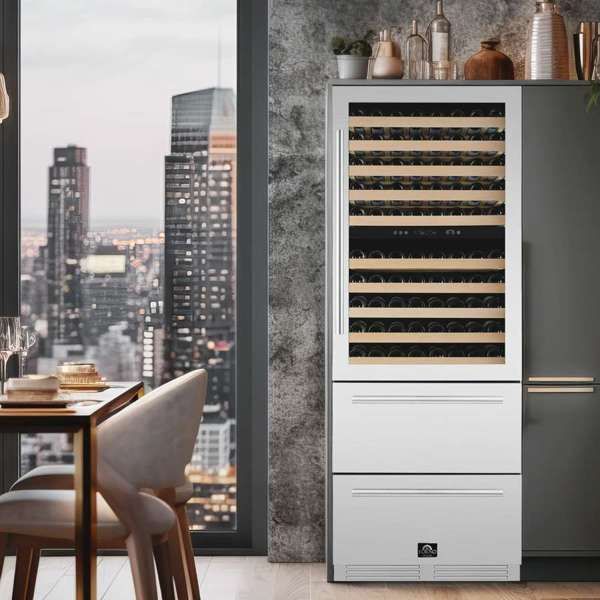 FORNO® Celano Alta Qualita 21.3 Cu. Ft. Stainless Steel Wine Column-11