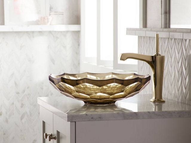 Kohler Briolette™ Translucent Dusk 17.5" Round Vessel Bathroom Sink, No Overflow-1