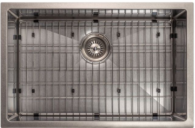 ZLINE Meribel 27" Stainless Steel Undermount Single Bowl Kitchen Sink with Bottom Grid-2