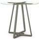 Amisco Customizable Dirk 42" Clear Glass Counter Height Table-0