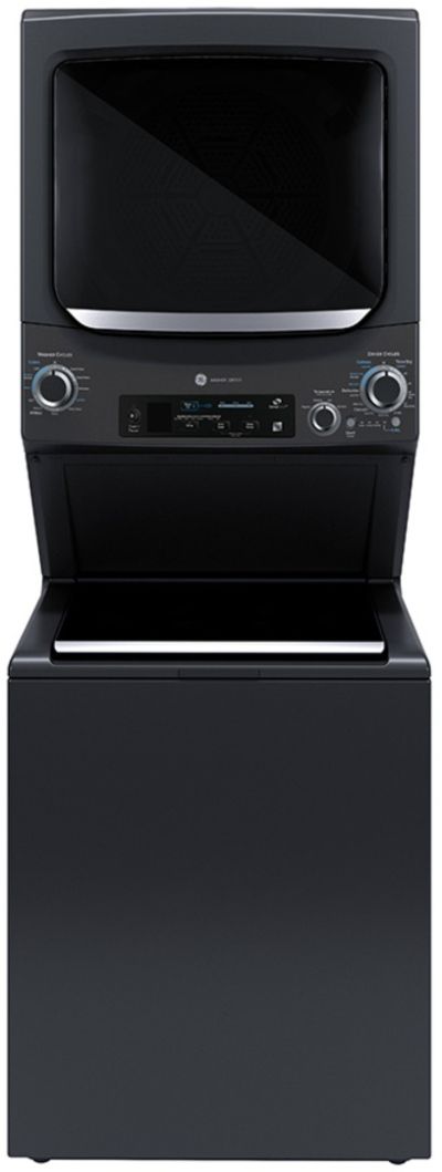 GE®  4.5 Cu. Ft. Washer / 5.9 Cu. Ft. Dryer Diamond Gray Stack Laundry