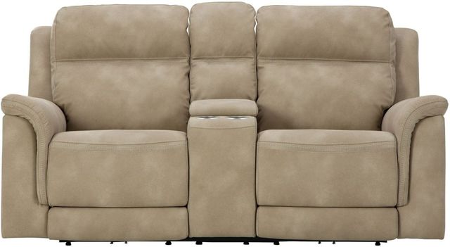 Signature Design by Ashley® Next-Gen DuraPella Sand Power Reclining Loveseat with Console-1