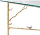 A & B Home Gold Glass Top Cocktail Table-4