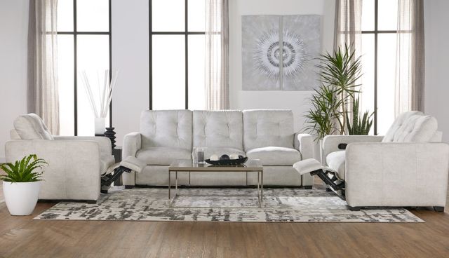 Hughes Furniture® 53019 Supple Ivory Wall Hugger Manual Recliner-1