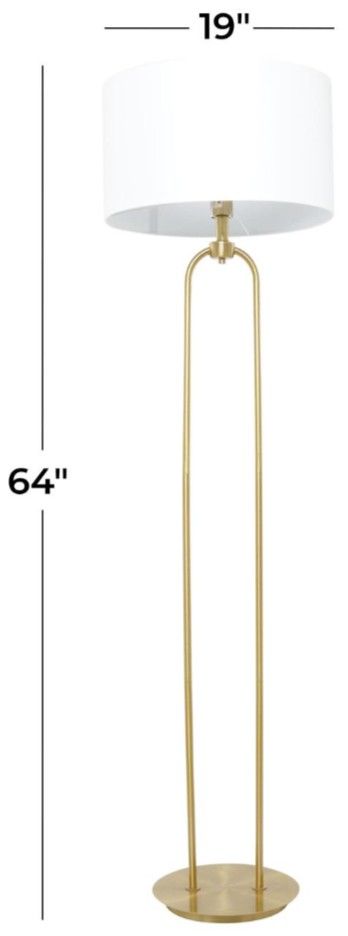 Deco Marche Gold Metal Paper Clip Floor Lamp-3