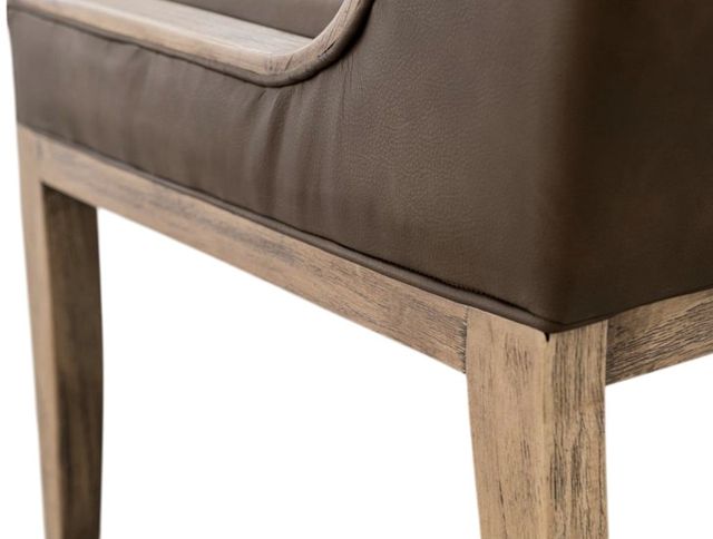International Furniture Direct Balam Brown/Stained Brown Upholstered Dining Side Chair-4