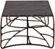Furniture Classics Mirabelle Marble Top Coffee Table with Warm Brushed Bronze Base-2