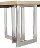 Century® Milan Blonde Cerused Extendable Dining Table with Stainless Steel Base-3
