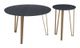 Zuo Modern Somme Set of 2 Black Accent Tables with Gold Metal Legs -0