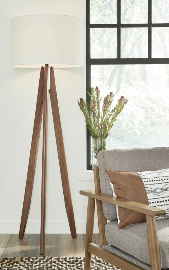 Signature Design by Ashley® Dallson Brown Wood Floor Lamp-2