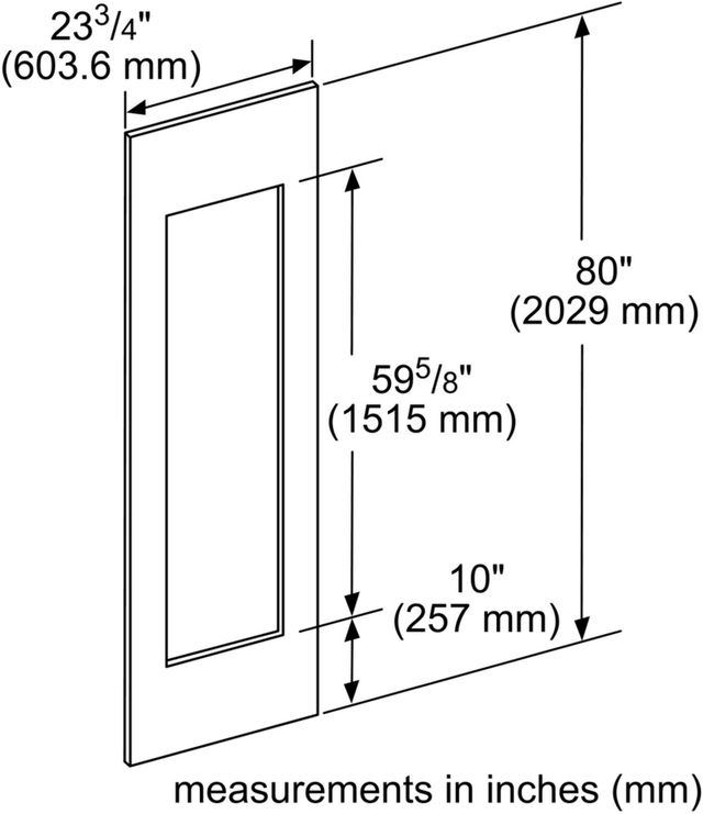 Thermador® 23.75" Stainless Steel Wine Flush Panel-1